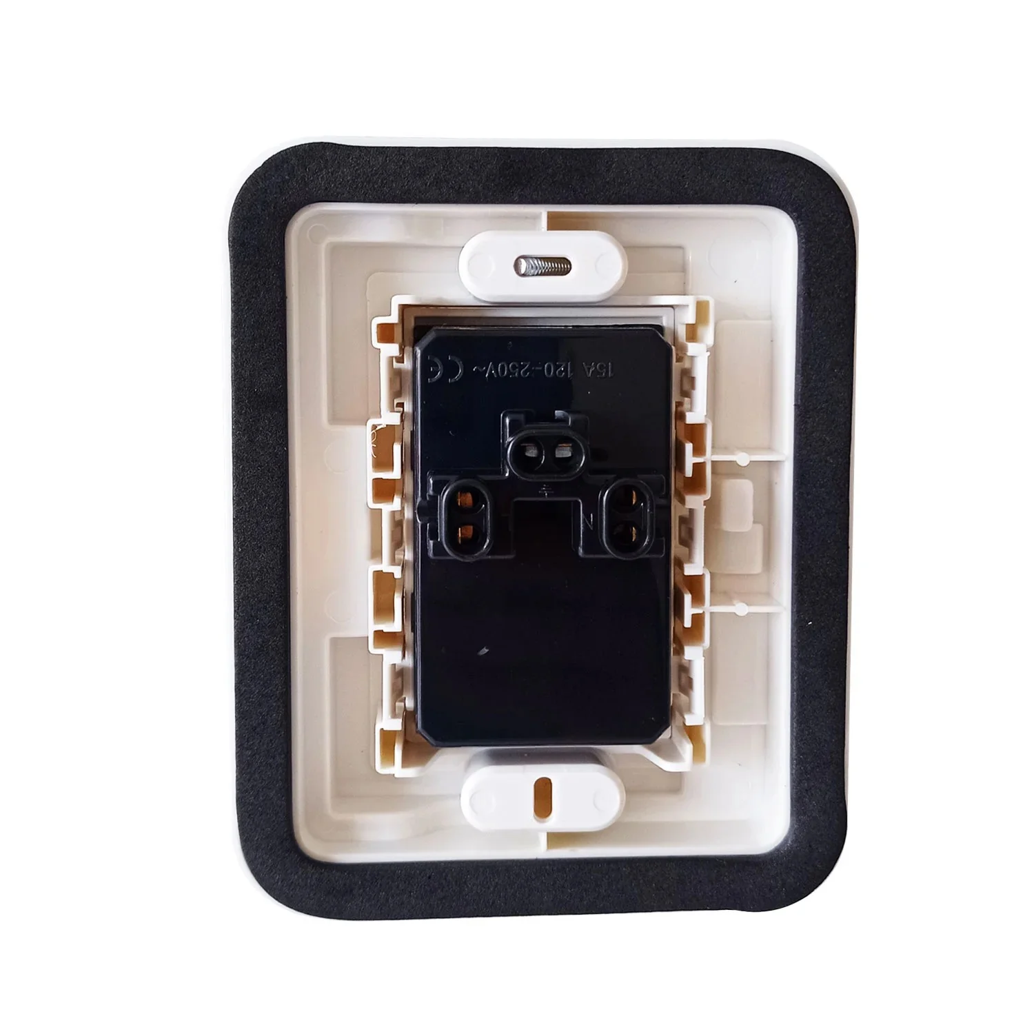 Tomacorriente Idrobox + Dado Toma Doble BMWP138TR.WH OPALUX - Imagen 4