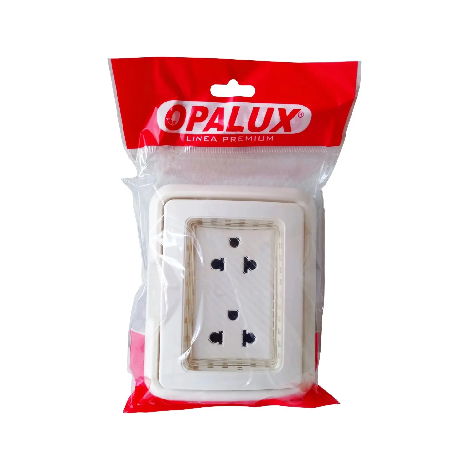 Tomacorriente Idrobox + Dado Toma Doble BMWP138TR.WH OPALUX - Imagen 3