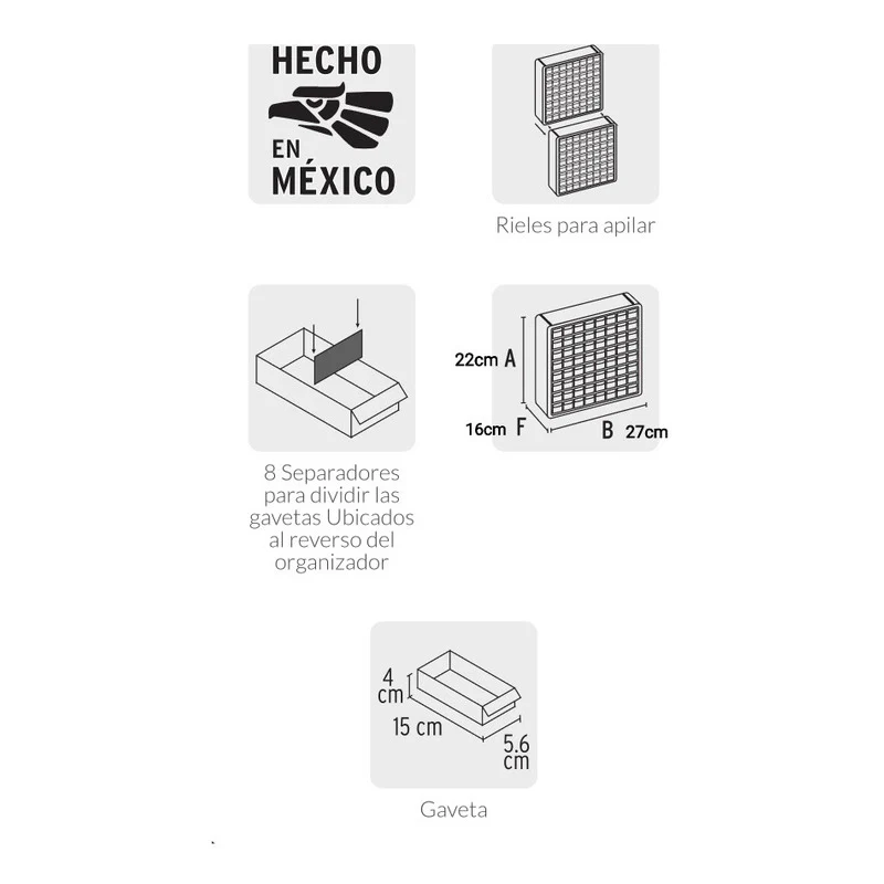 Organizador De 16 Compartimientos Truper 11851 - Imagen 5