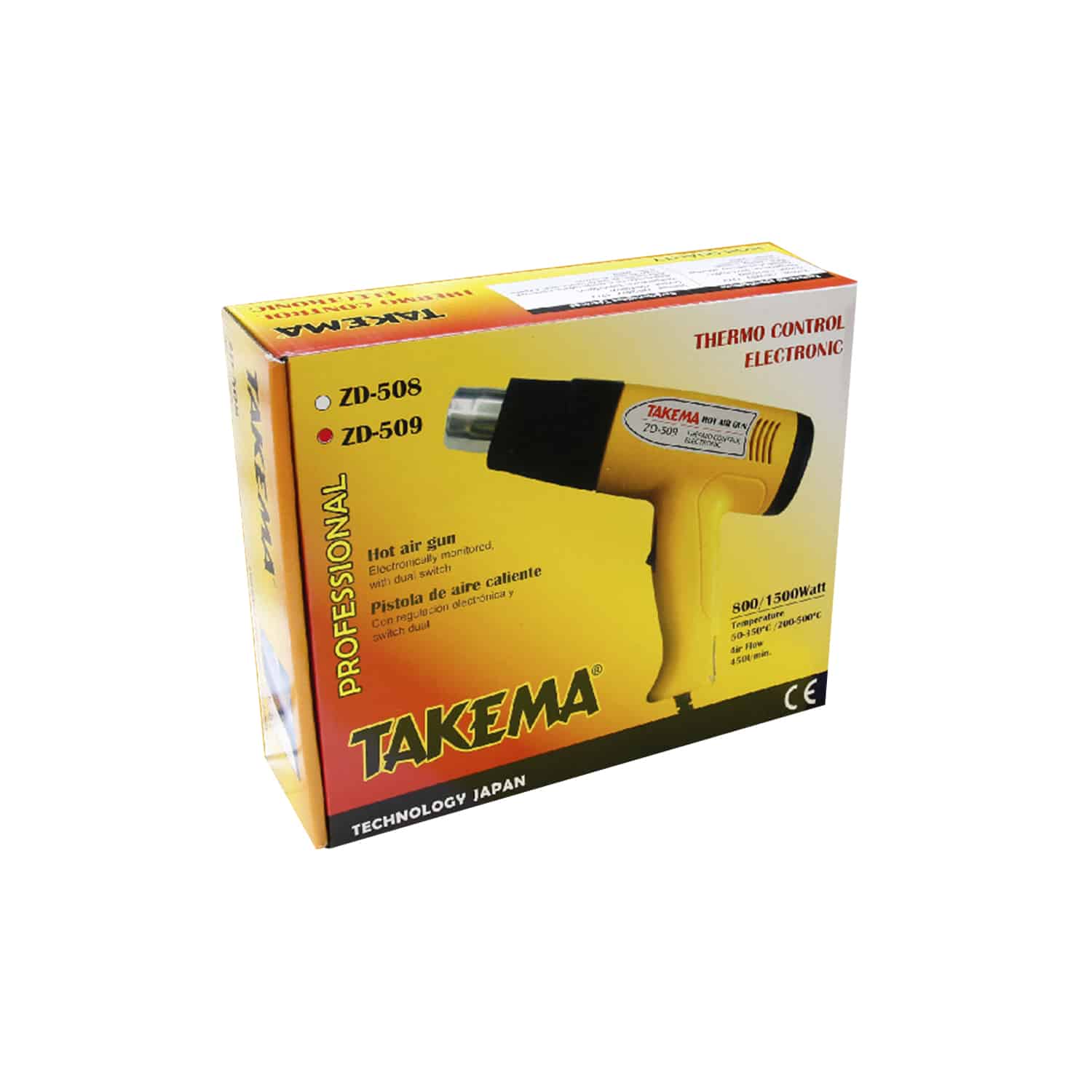 Pistola De Calor Con Regulador Takema De 1500w Zd-509 - Imagen 2