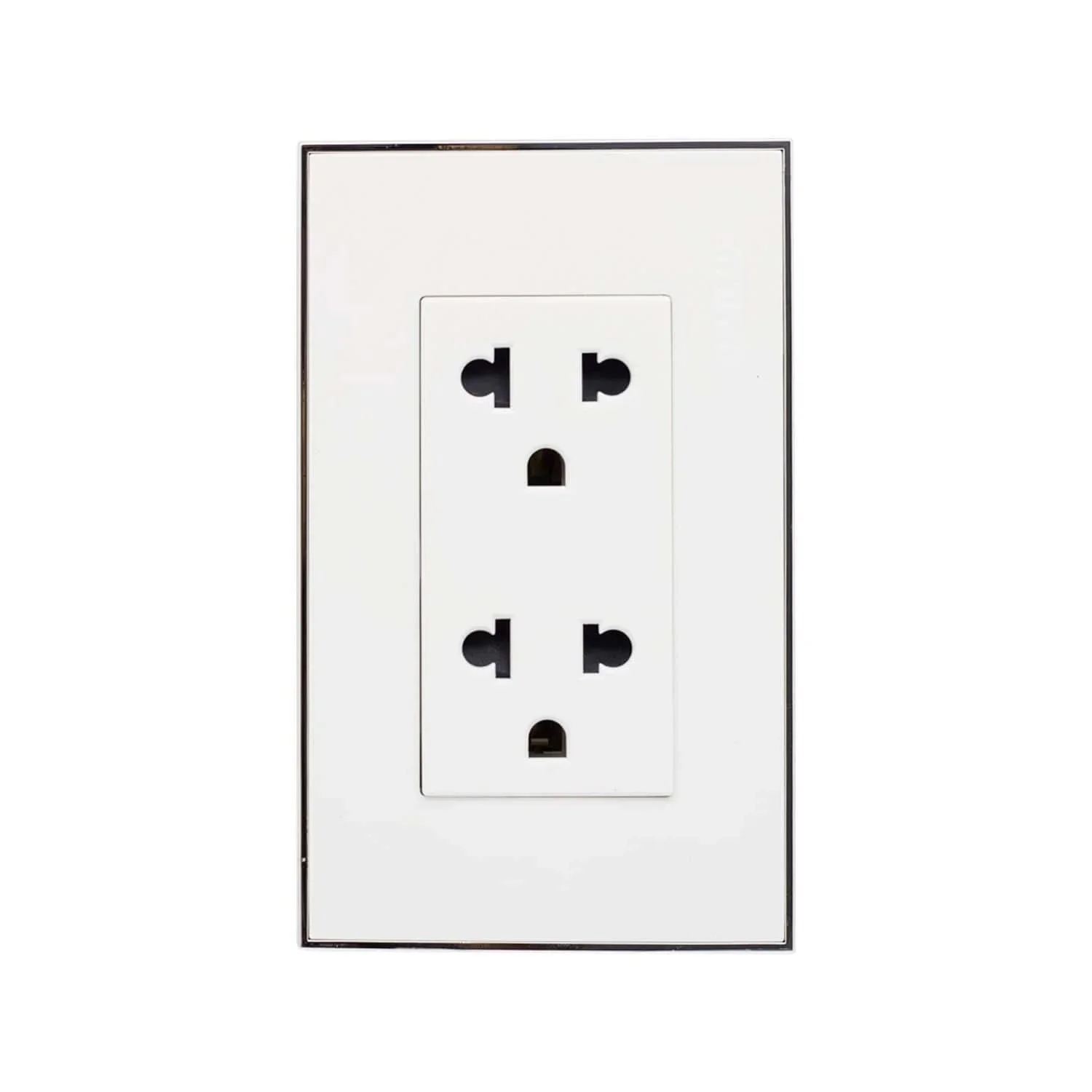 Tomacorriente Doble Universal 2 Polos con Línea Tierra OP-1216 OPALUX - Imagen 2